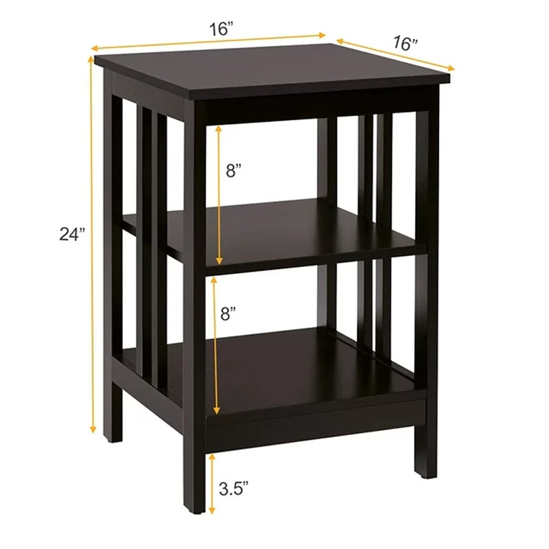 Marlijn 16'' W Nightstand, Espresso, Set of 2