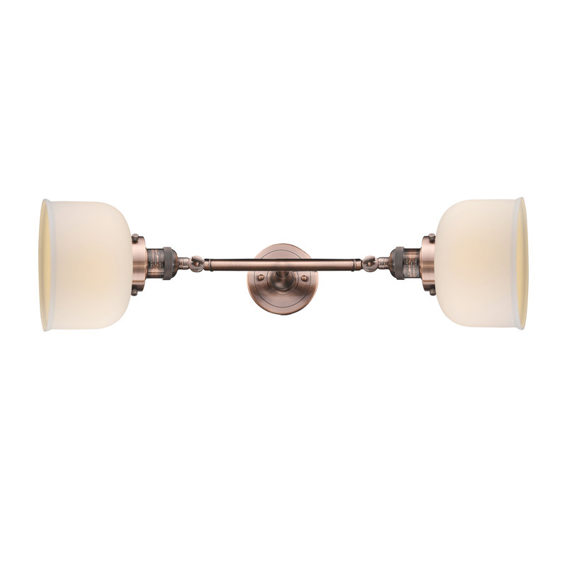 Arledge 2 - Light Dimmable Vanity Light, LED, Antique Copper, Matte White Cased
