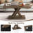37.5” Coffee Table with Stable Base & Rubber Wood Connection for Living Room