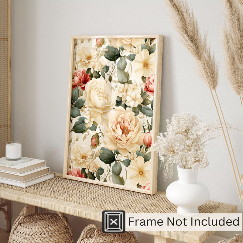 «Floral Shabby Chic», motif floral VI, Shabby Chic, H 36 po x l 24 po