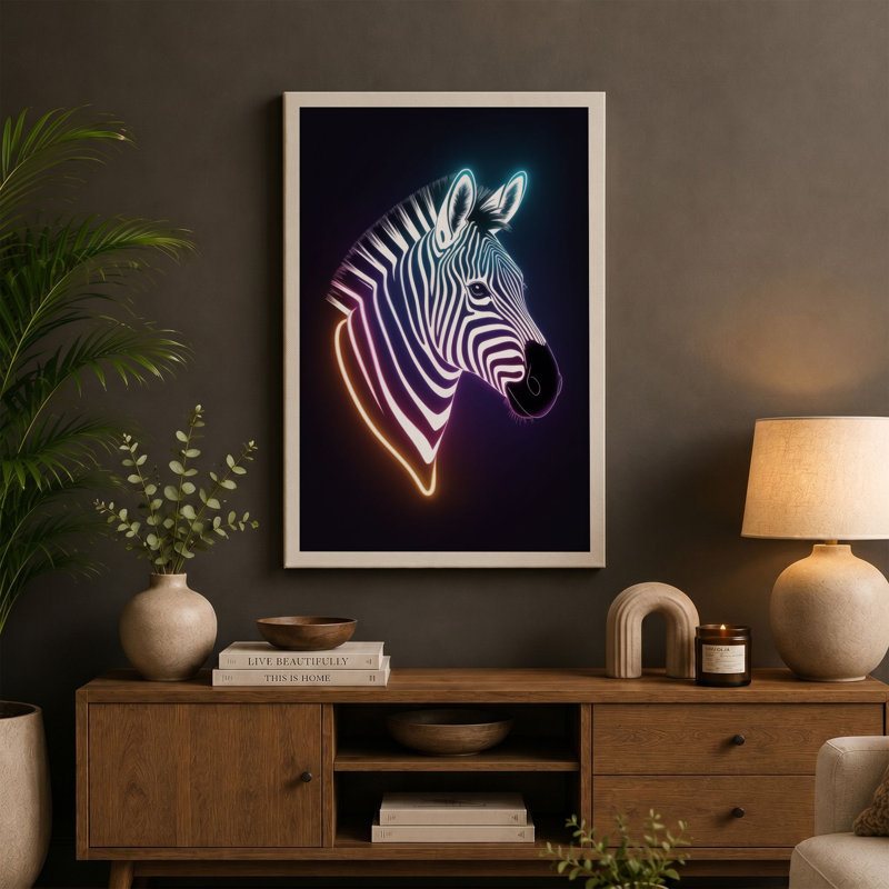 Print, 24x16 - 61.0 x 40.6 cm, Teal Border