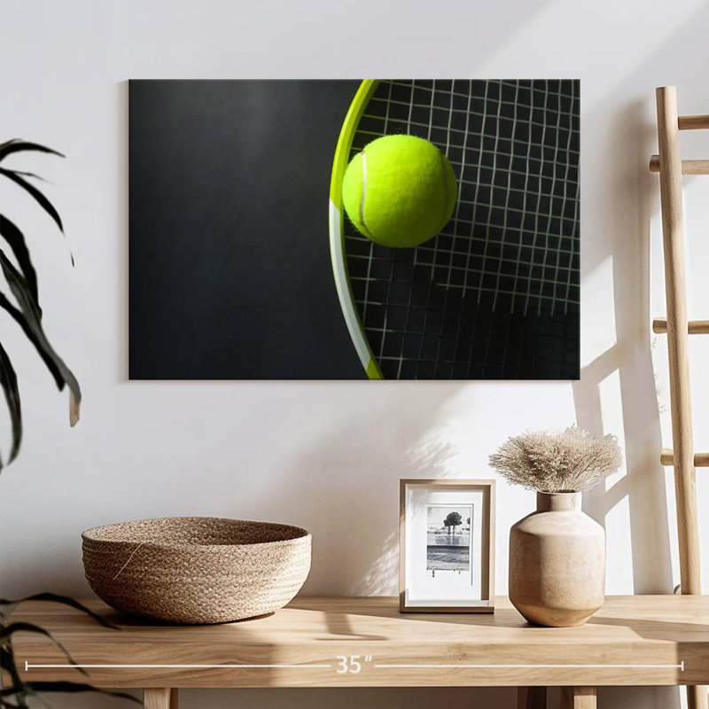 Raquette et balle de tennis vertes Sireci, H 16 po x l 24 po