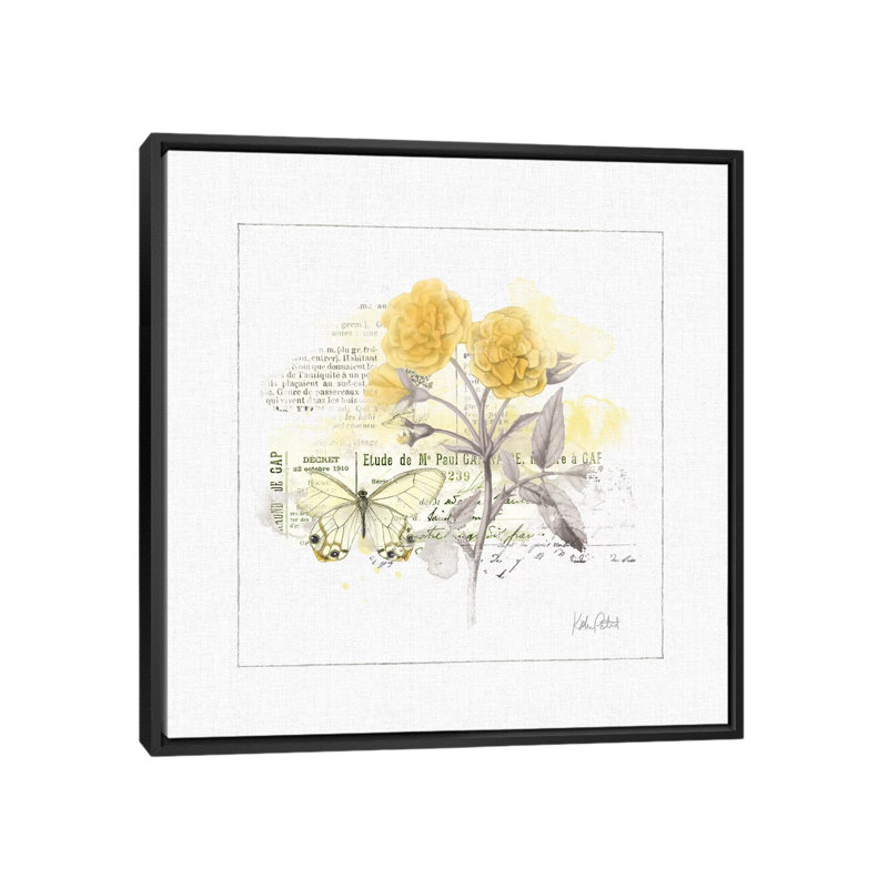 « ensoleillé day iv », reproduction d’impression sur toile tendue, H 18 po x l 18 po x P 1,5 po, Toile avec cadre noir