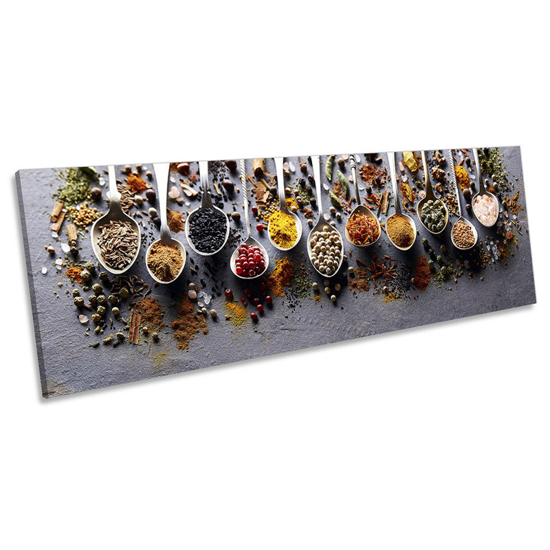 Spoons Of Spices Kitchen - Wrapped Canvas Panoramic Print, 45.72cm H x 137.16cm W x 2cm D