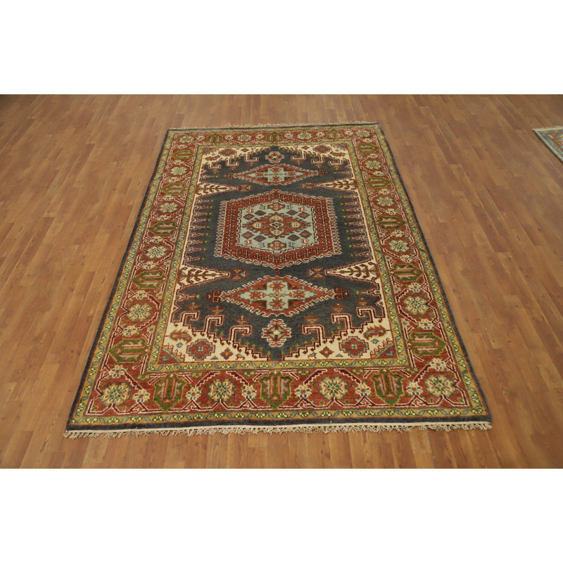 Geometric  Handmade Area Rug 6x9