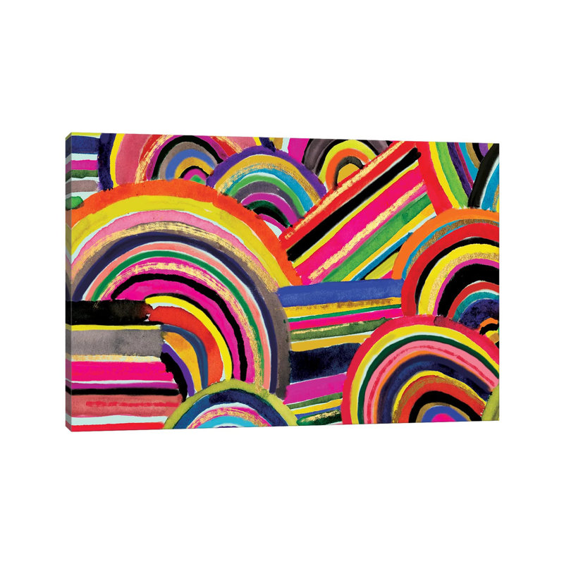 Painterly Stripes 1 Piece Wrapped Canvas Wall Art, 45.72 cm H x 66.04cm W