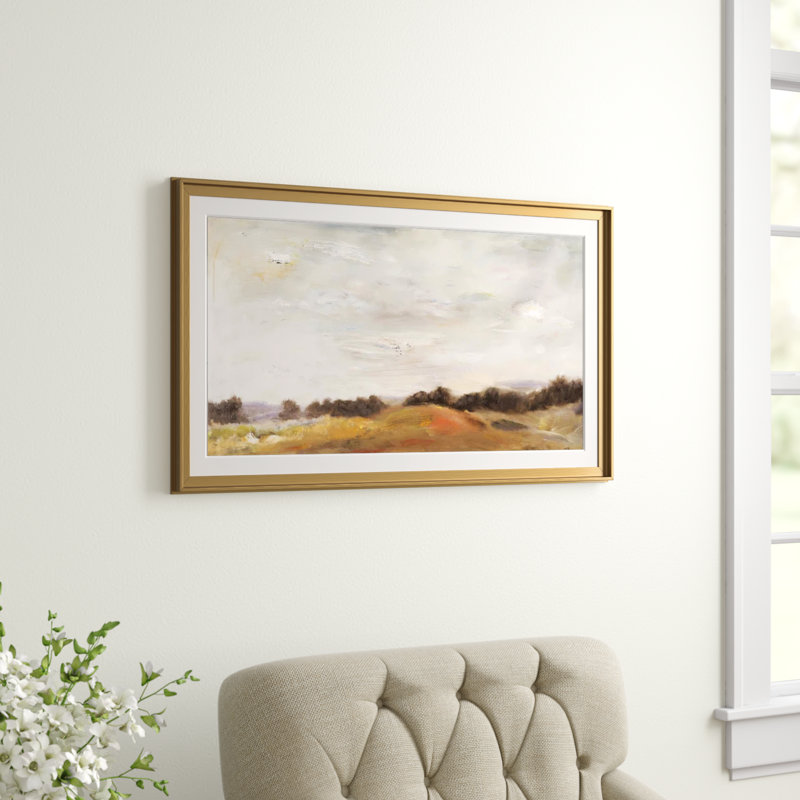 " Fields Of Gold ", 22.5" H x 42.5" W, Framed Print, Gold