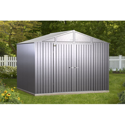 10 ft. W x 8 ft. D Galvanized Steel Portable Storage Shed