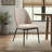 Burford Modern Curved Back Almond Upholstered Dining Chair - Set Of 2