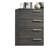 Lantha Modern Gray Oak Finish Chest - 5 Drawer Dresser with Smooth Glide System for Bedroom Storage