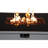 50,000 43" Rectangular Fire Pit With Smoked Glass - Stainless Steel White Outdoor Enjoyment Spot Hidden Propane Tank Compartment Metal Frame & 50000 All Heating