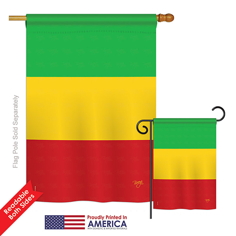 Drapeau de polyester vertical décoratif à 2 côtés mali de la nationalité du monde