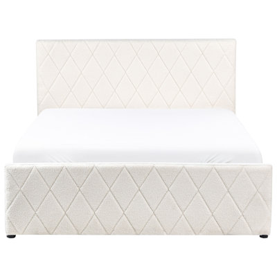Ottoman Bed Boucle ROCHEFORT Off-White