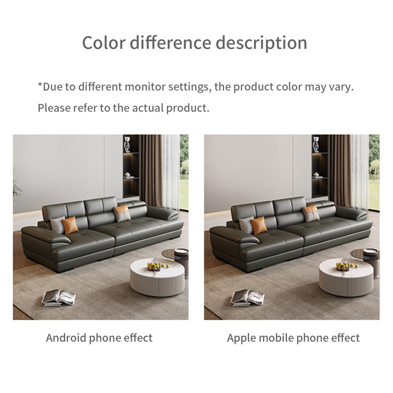 Nordic modern simple sofa, 3, 28" H x 109.84" W x 39.37" D