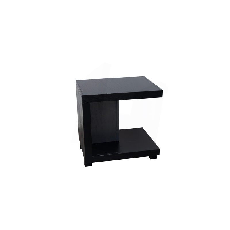 Table de chevet 18 po Laurel Canyon, aucun assemblage requis, Noir