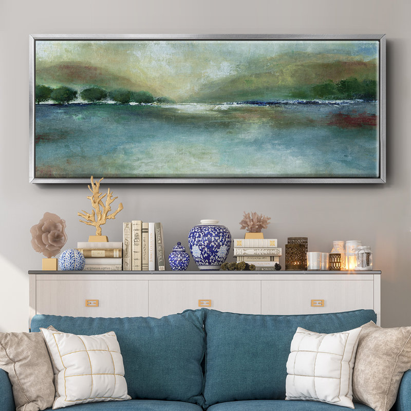 Mountain Pass- Framed Canvas, 12" H x 30" W