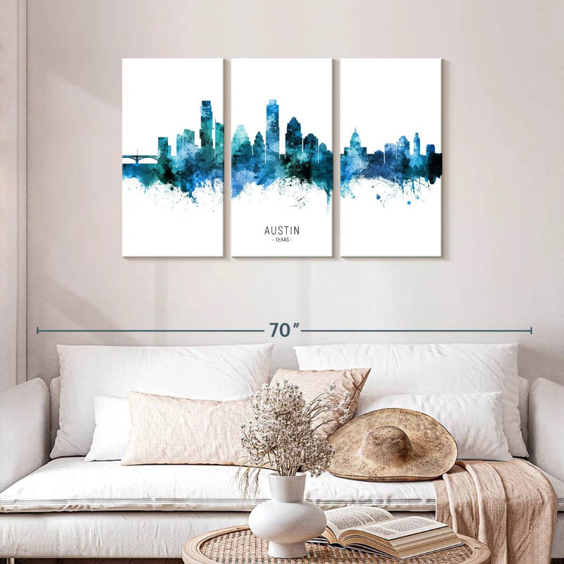 Rorry Austin Texas Skyline I, 28" H x 45" W