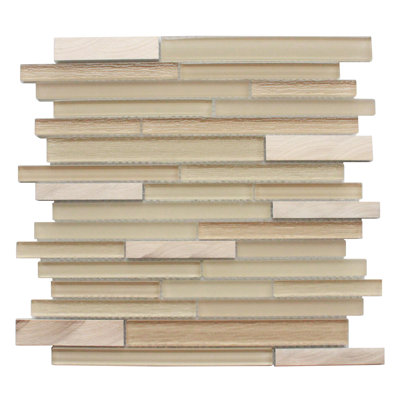 Random Sized Metal Linear Mosaic Tile
