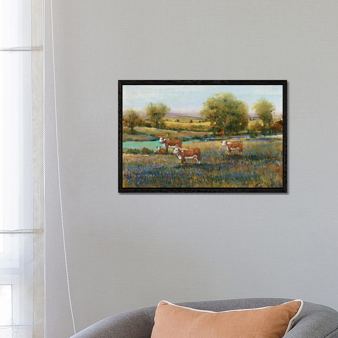 Field Of Cattle II von Tim OToole - Galerie-umwickelte Leinwand Giclée auf Leinwand