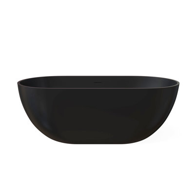 Solid Surface Soaking Bathtub - Deep Soak Freestanding Tub