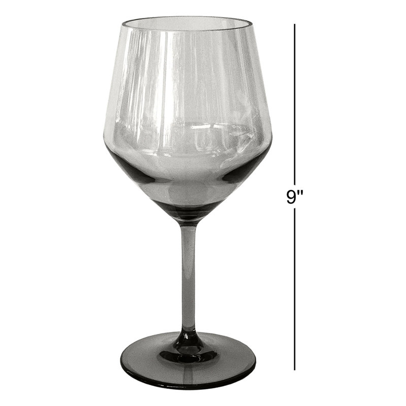 Verre à pied Kharan gris clair, Gris