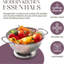 Passoire pour cuisine - passoire en acier inoxydable avec poignée - bol à passoire pour pâtes, spaghetti, légumes, fruits et casseroles en acier inoxydable 18/8 - passoire en acier inoxydable