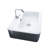 WS Bath Collections Ego 16.9 " Ceramic Rectangular Bathroom Sink and Overflow Hole