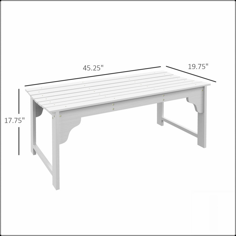 Banc de jardin en bois avec siège à lattes Outsunny