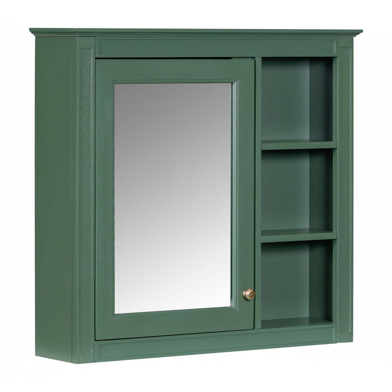Armoire de rangement murale pour salle de bain, Vert