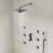 Wall Mounted Digital  Shower System , 12"  High Pressure Rainfall Shower Head with Handheld Shower-83197652