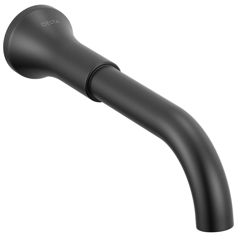 Two Handle Wall Mount Bathroom Faucet, Matte Black