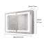 Armoire à pharmacie murale 36 po x 24 po avec miroir, portes doubles, désembueur, éclairage à intensité variable et tablettes intérieures
