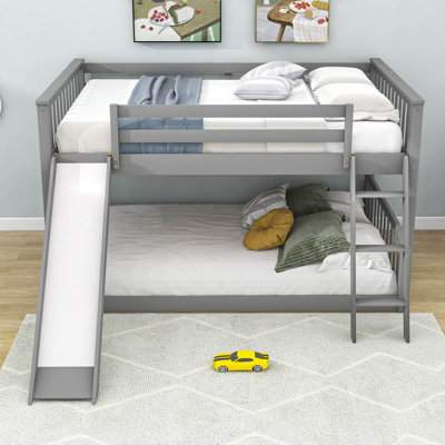 Full Over Full Bunk Bed with Slide and Ladder by Harriet Bee