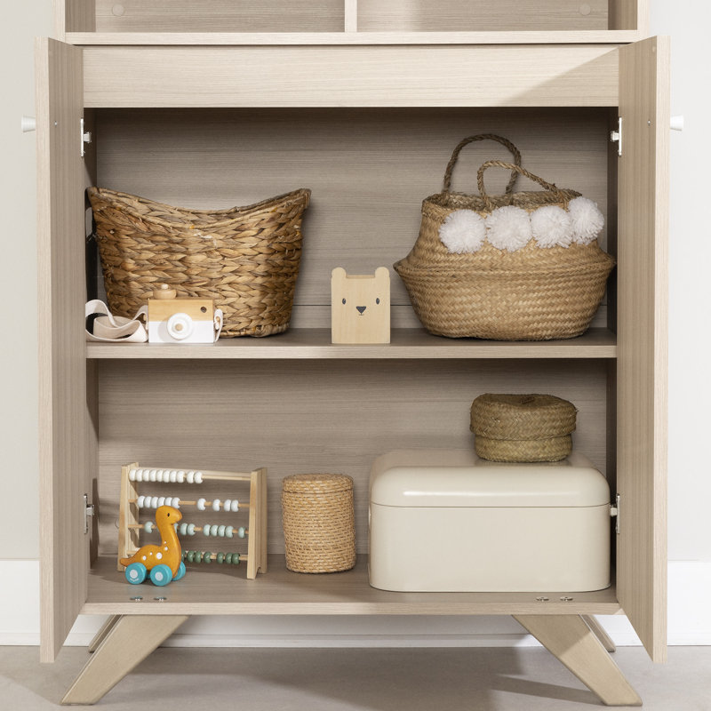 White Adjustable Shelving Scandinavian Storage Unit