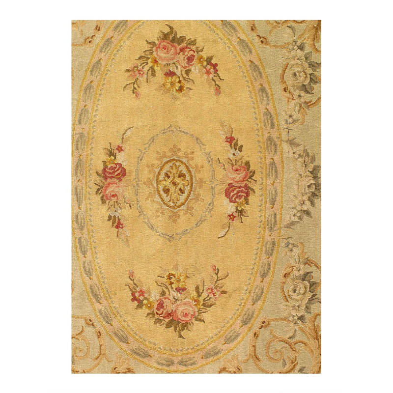Canvello Fine Hand Knotted Savonnerie Rug - 5'11'' X 8'11''