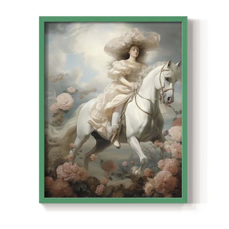 Reproduction encadrée WOMEN Series CMLXII - bois massif, H 30 po x l 24 po, Vert