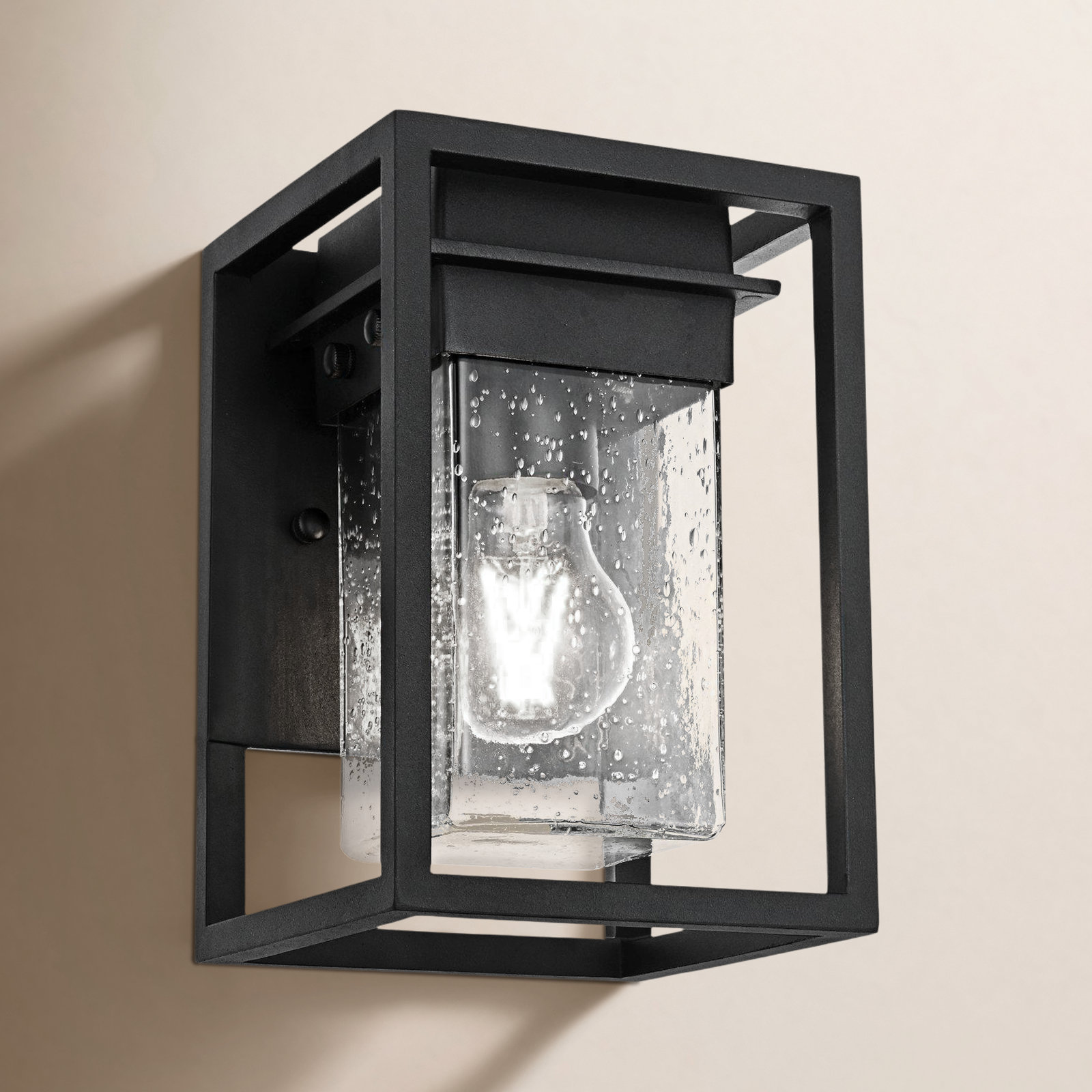 Hodson 6 Inch Outdoor Wall Sconce in Black