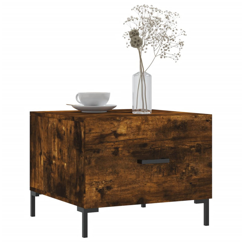 Four Leg Coffee Table with Storage, smoked oak