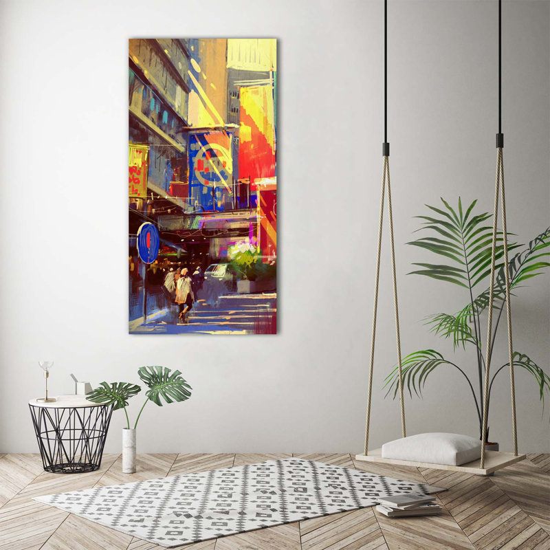 Colorful City - Wrapped Canvas Print