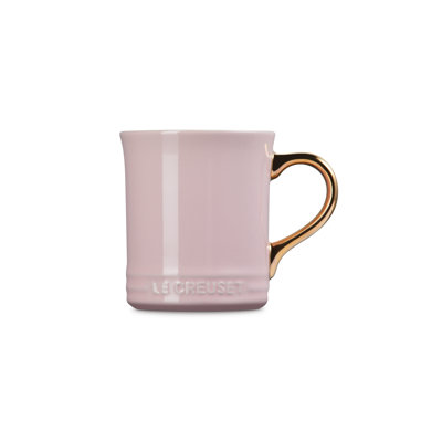 Le Creuset Stoneware Mug With Gold Metallic Handle, 14 Oz.