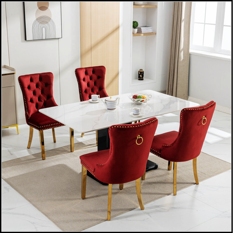 Chaise moderne en velours de bois massif touffeté avec détails faits à la main pour des espaces de vie contemporains et un confort durable