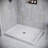 Streamline 48 in. x 36 in. Corner Acrylic Shower Base in Matte Marble with Center Drain, Drain Included-118934401