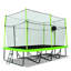 Trampoline de jardin rectangulaire de 10 pi x 17 pi avec enceinte de sécurité SKYBound - vert