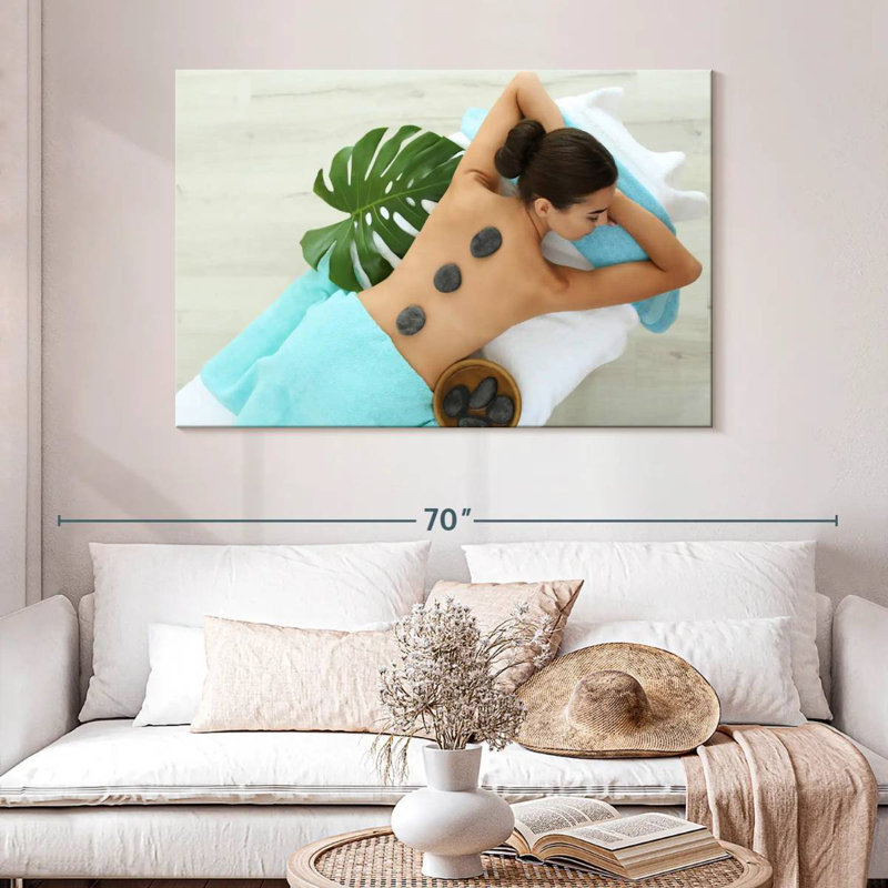 Massage aux pierres de basalte Kerrick Spa, H 32 po x l 48 po