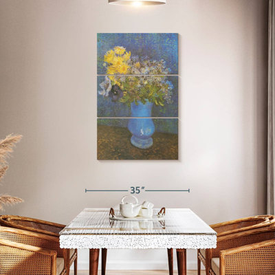 Harnek Vase Of Lilacs Daisies And Anemones