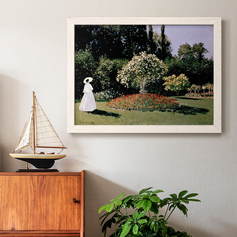 Monet - Toile tendue avec châssis rustique, Blanc, H 18 po x l 26 po x P 1,5 po