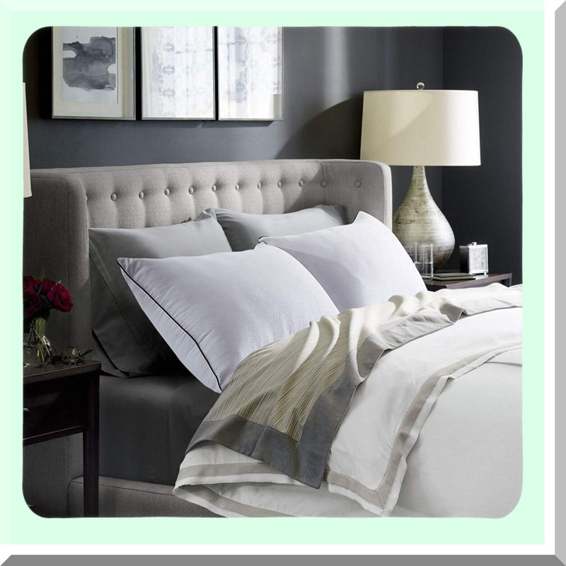 CoolSleep Supportive Pillow Set - 2 Pack Standard Size for Side and Back Sleepers. Hotel Collection Cooling Pillows, 26x20 Inches.