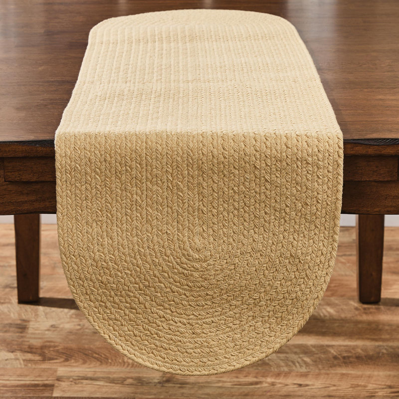 Essex Burro Braided Table Runner 15" x 54", Yellow