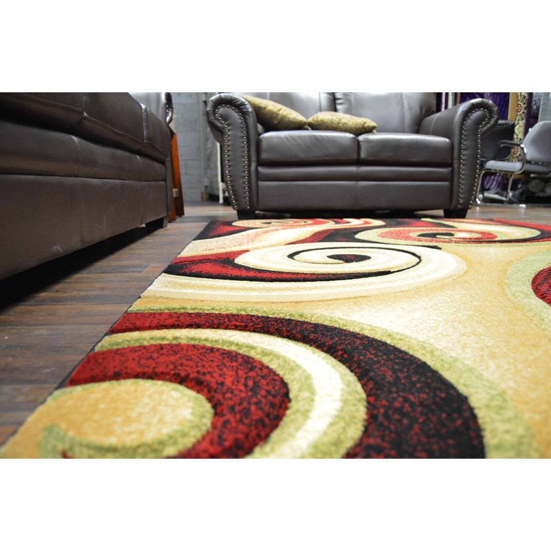 Tapis zone bourgogne/beige Cossey