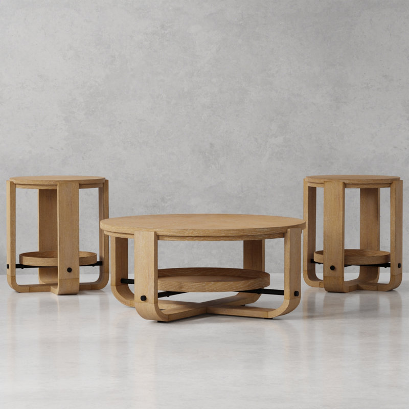 Ensemble de tables d'appoint 3 pièces Pula